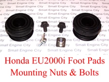Qty (2) HONDA EU2000i GENERATOR RUBBER FOOT PADS Feet Incl Mounting Nuts Bolts 