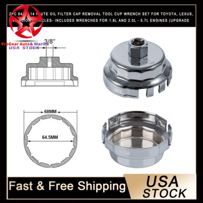 Steel Oil Filter Wrench Cap Tool for Corolla Toyota Matrix Prius Scion 1.8 Liter