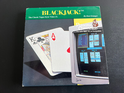 RETRO blackjack video game - personal companion - IN THE BOX 5.25 FLOPPY IBM