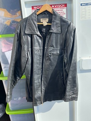 Duke Haband Vintage Black Leather Jacket Size Large