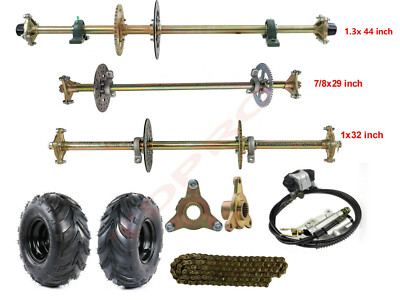 #ad #ad 29quot; 32“ 44” ATV Go Kart Rear Live Axle Shaft Kit Brake Assembly Wheels Golf Cart $299.27