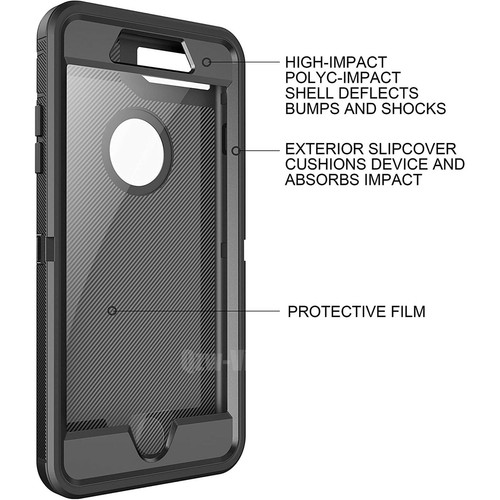For iPhone 7 8 Plus Shockproof Rugged Case With Belt Clip & Screen Protector - Picture 6 of 16