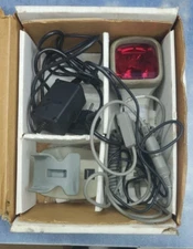 METROLOGIC MS6720 HANDHELD BARCODE SCANNER WITH ADAPTOR , CABLE AND STAND 