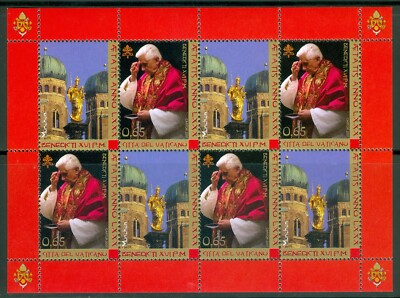 2007 Vatican City Sc# 1347-9: 80th Birthday of Pope Benedict XVI MNH ...