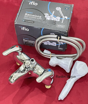 iflo Barcelona Badewanne Dusche Mischbatterie massiv Messing mit Chromoptik