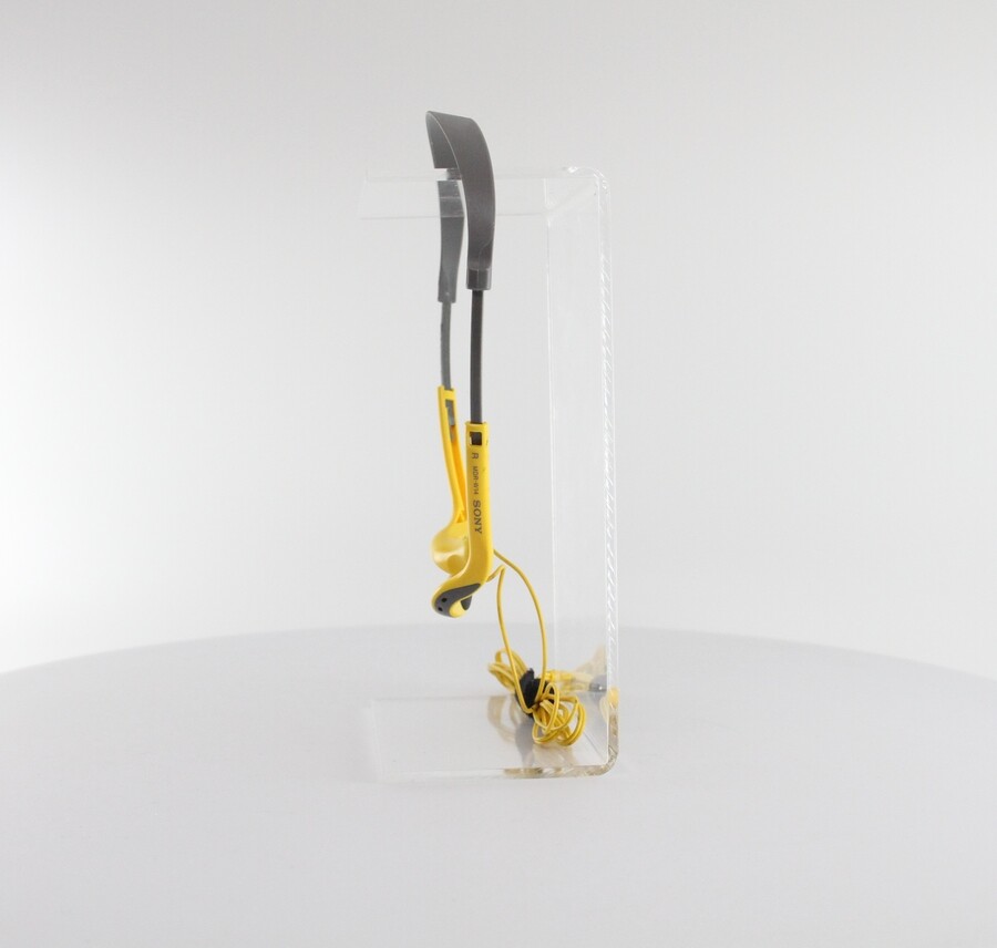 Genuine Sony Sports Vertical In-Ear Headphones - Yellow (MDR Genuine Sony Sports Vertical In-Ear Headphones - Yellow (MDR