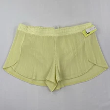 All In Motion Pleated Athletic Shorts Women’s XXL Yellow Ruffled Lined 2.5” NWT