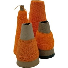 Delaine Worsted Mills Saffron Acridel  2/24 Vintage Knitting Cone Yarn Lot of 4