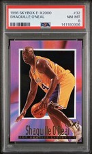 1996 Skybox E-X2000 #32 Shaquille O’Neal PSA 8 NM-Mint LA Lakers HOF