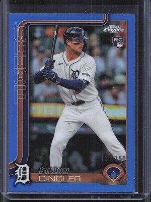 2025 Topps Chrome Dillon Dingler #274 Rookie Blue Refractor /150 Tigers