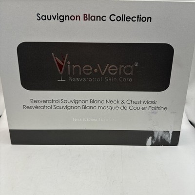 VINE-VERA RESVERATROL SKIN CARE SAUVIGNON BLANC NECK & CHEST MASK 16 PIECES