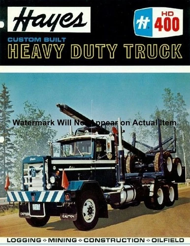 Hayes Truck Sales Brochure Poster Photograph Print 8.5x11"