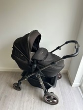 Silver Cross Pioneer Pram & Pushchair + Car Seat Adapters & Raincover in Black