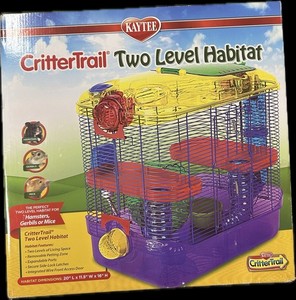 Kaytee CritterTrail Two Level Habitat 2-Tier Large Plastic/Metal Cage Hamster
