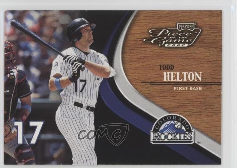 2002 Playoff Piece of the Game Todd Helton #34 HOF 0q3