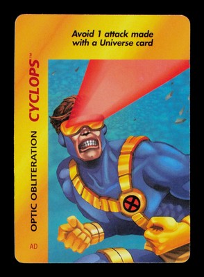 Cyclops Optic Obliteration  Marvel Over Power 1995 Trading Card TCG CCG