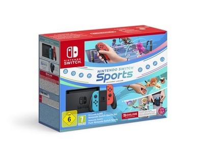 Nintendo Switch Handheld-Spielkonsole, Joy-Con Controller blau/rot