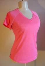 RBX Performance Short Sleeved Top Size Small V-neck Coral Pink Stretch