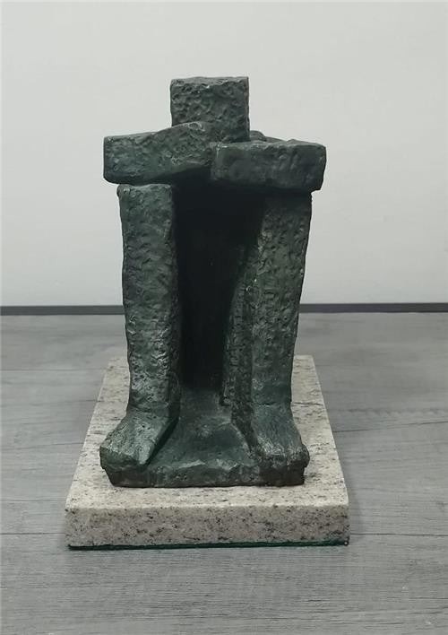 FRITZ WOTRUBA BRONZE SCULPTURE " SQUATTING FIGURE II " SIGNED AND NUMBERED