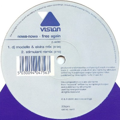 Nowa-Nowa - Free Again - UK 12'' Vinyl - 2000 - Vision