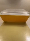 VTG Pyrex Orange 503 1.5 QT Refrigerator Dish & Ribbed Lid 503-C Glass Fridgie
