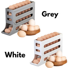 Rolldown Refrigerator Egg Dispenser Auto Rolling Egg Holder 4 Tier Storage Rack