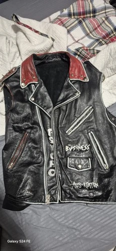 One-of-a-Kind Handmade DIY Leather Punk Battle Vest (Size XL/XXL) image 2