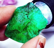 Colombian Natural Emerald Rough 38.52 Ct Certified Loose Gemstone Green Rough