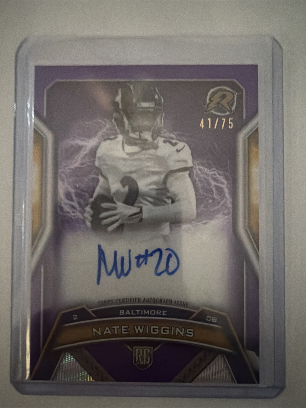 Nate Wiggins Topps Resurgence Resurgence Rookie Signatures #RRSNW Purple Surge