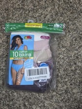 Fruit of the Loom Womens Eversoft Cotton Bikini 10 Count Assorted Neutrals, 7