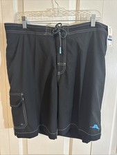 Men  s Tommy Bahama Swim Trunks ST924765 Baja Cove 9 black Brand New