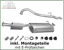 Auspuff Set für OPEL FRONTERA A SPORT 2.0 2/3 Türer 115PS Mitteltopf + Endrohr