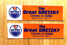 1986 THE GREAT GRETZKY COMES TO DALLAS BUMPER STICKERS 9/30/86 Exhibition Game