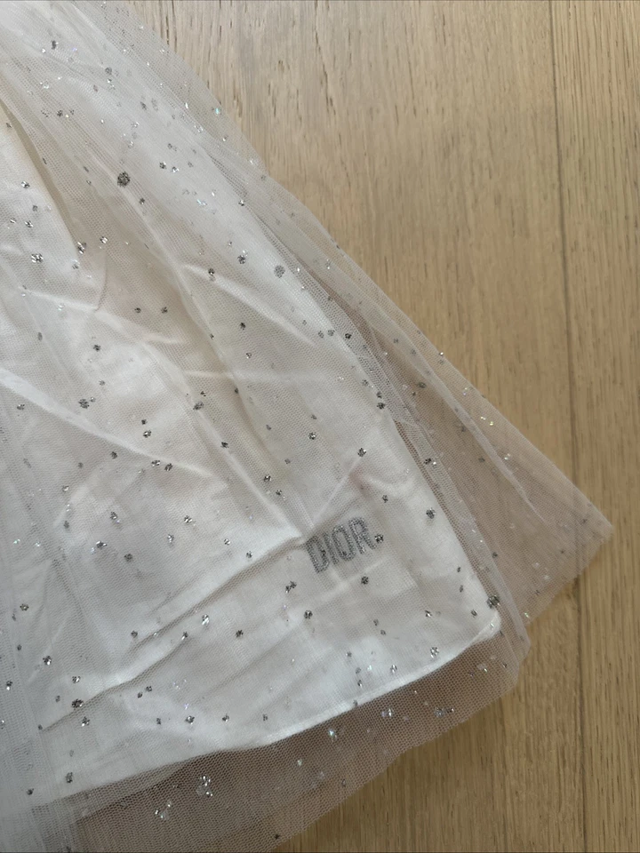 NWT 100% Authentic CHRISTIAN DIOR Kids Girls Mini Skirt - Size 10 - WHITE - Image 2 of 4