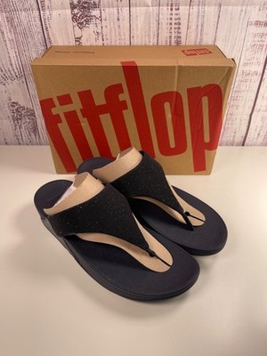 Fitflop Womens Lulu Opul Navy Wedge Sandals Shoes 11