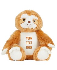 Personalised Sloth Soft Toy - Printed Teddy - Mumbles Mini
