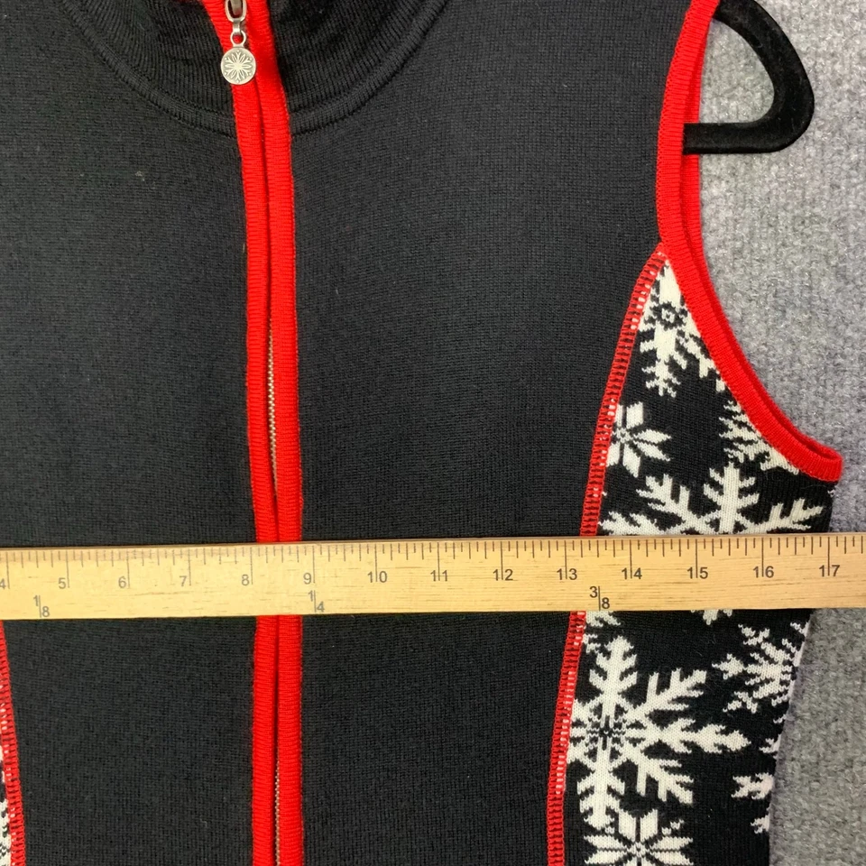 Neve Talla M Suéter Cuello Alto Cremallera Completa Chaleco de Lana Tejido Fair Isle Foto 3 de 4