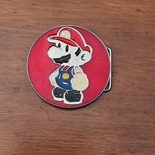 Vintage Collectible Super Mario Color Metal Belt Buckle
