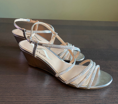 nina silver dress shoes Nina Skylynn Women's Shoes Silver : 8 M