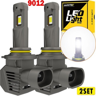AUXITO Pair 9012 LED Canbus Combo Headlight 6500K Bulbs Hi/ Low Beam Super White
