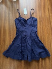 LoveShackFancy Shai Dress Navy Size Four