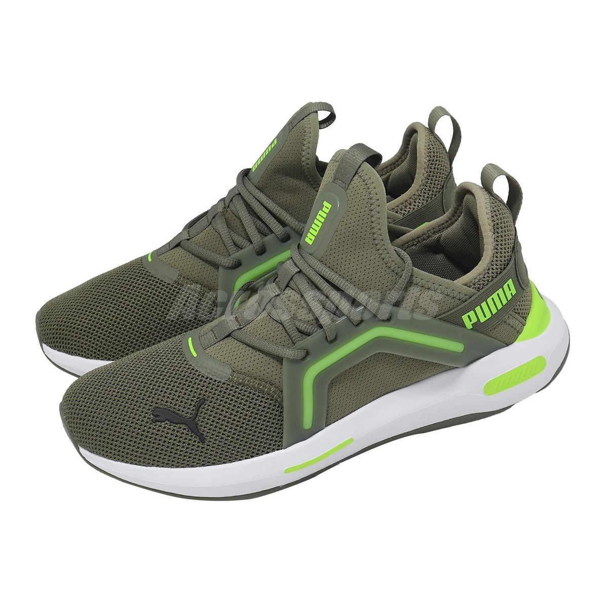 Puma Softride Enzo 5 Loden Green Yellow Alert Men Road Running