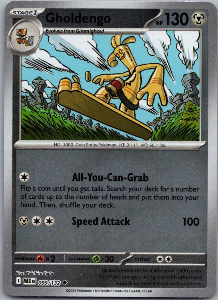 Gholdengo Reverse Holo Uncommon ME01: Mega Evolution 099/132 NM