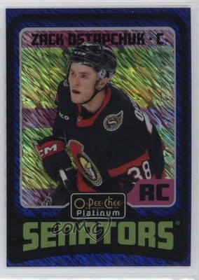 2024 O-Pee-Chee Platinum Retro Rookies Blue Luster Zack Ostapchuk Rookie RC 16fy