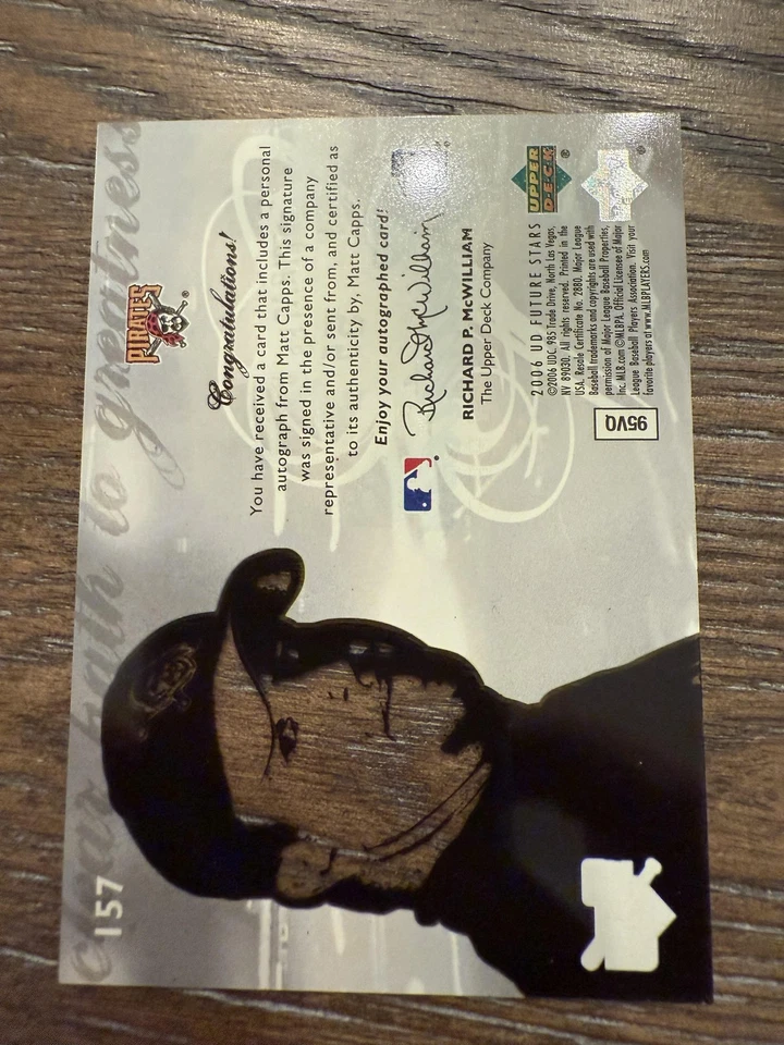 2006 Upper Deck Future Stars #157 Matt Capps - Image 2 of 2