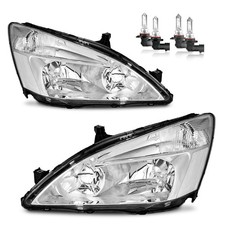 Pair Headlights For 2003 2004 2005 2006 2007 Honda Accord 24dr With Bulbs Pair Headlights For 2003 2004 2005 2006 2007 Honda Accord 24dr With Bulbs
