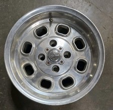Vintage Greg Weld Design Polished 15" inch Aluminum Rim 15x8 Drag Racing Wheel