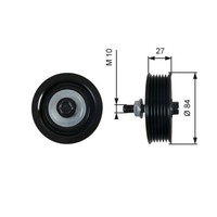 Umlenk /FüHrungsrolle Keilrippenriemen Gates T36602 Drivealign™ FüR Toyota Oben