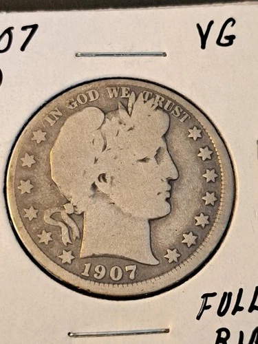 1907-D Barber Half Dollar Coin