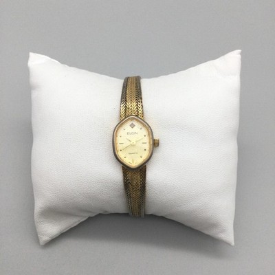 Vintage Elgin Womens Watch 15mm Oval Gold Tone Bracelet  display picture 2